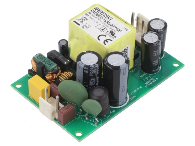Voedingseenheid: schakelende; open; 60W; 80÷305VAC; 15VDC; 4000mA Voedingseenheid: schakelende; open; 60W; 80÷305VAC; 15VDC; 4000mA